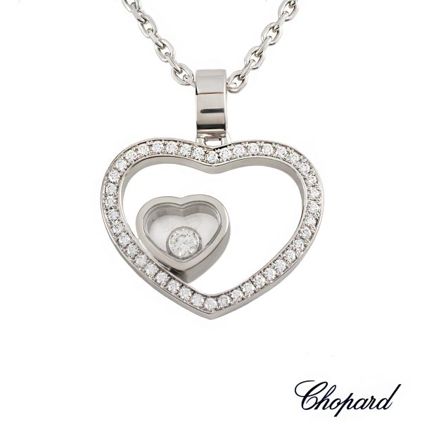 Happy Hearts By Chopard 18k White Gold Necklace