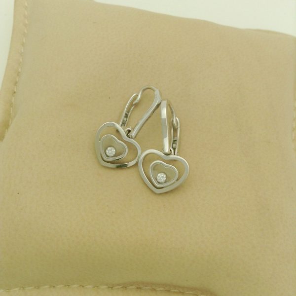 Chopard Happy Hearts White Gold Diamond Earrings 18k