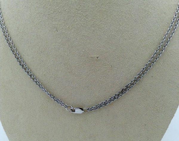 1.00ct VS Diamond 14k White Gold Cluster Necklace w/ 11mm South Sea Pearl on a fake neck