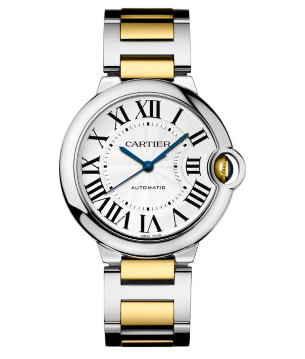 42mm Cartier Ballon Bleu watch, two tone of colors