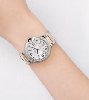 42mm Cartier Ballon Bleu Women's watch, two tone of colors