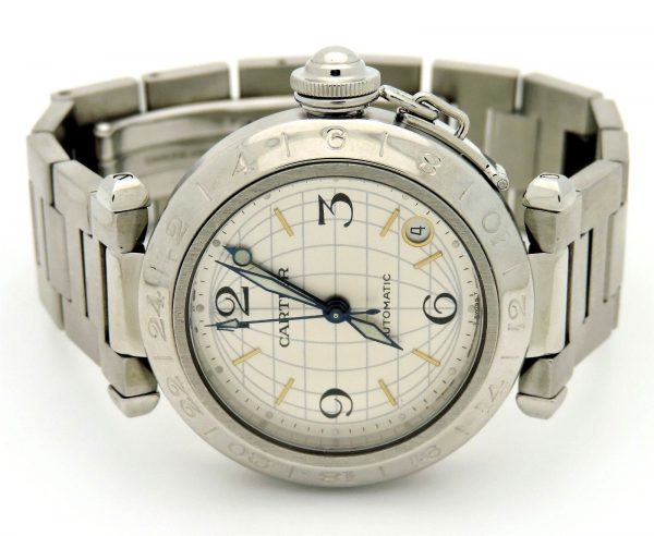 Cartier Pasha C 35MM Stainless Steel GMT Watch